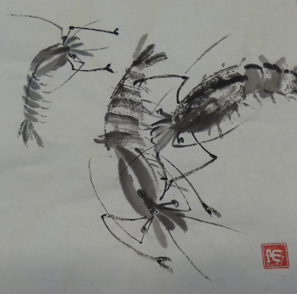 Chinesische Kallirafie und Tuschemalerei bei Junli Du