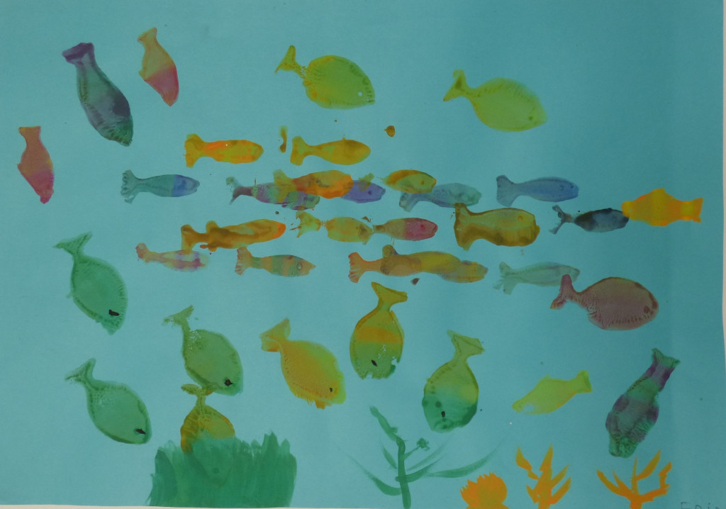 Experimente mit Papier und Farben mit Gabi Korrek