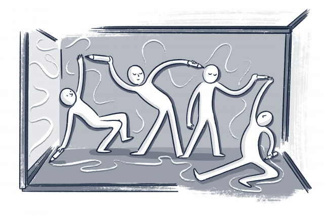 Schulprojekt »Der Schaukasten – Zeichnen, Performance und Installation«